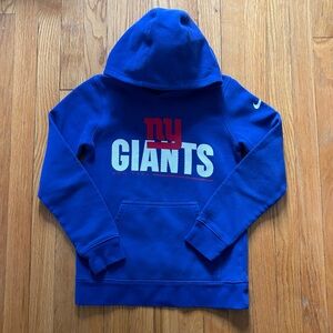 Nike Youth New York Giants Hoodie Medium 10-12 Blue Cotton Blend